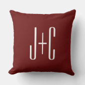 Be werkbare donkerrode achtergrond en witte tekst  kussen (Voorkant)