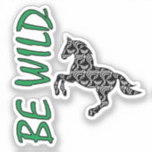 Be Wild-strong decorative horse Sticker (Voorkant)
