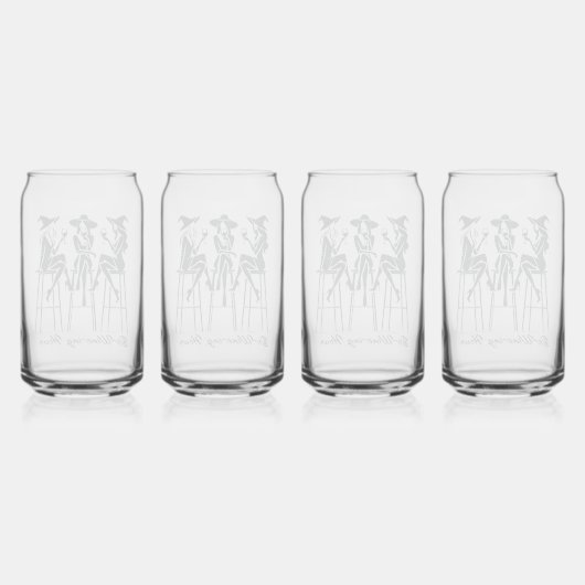 Be-Wine-ing Hour, Elegante Heksen Wijnavond, Moder Blikvorm Glas (Achterkant)