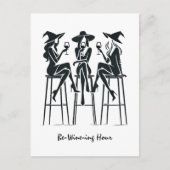 Be-Wine-ing Hour, Elegante Heksen Wijnavond, Moder Briefkaart (Voorkant)