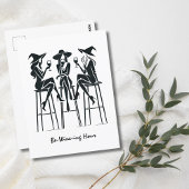 Be-Wine-ing Hour, Elegante Heksen Wijnavond, Moder Briefkaart