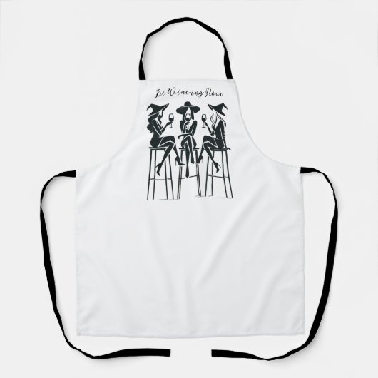 Be-Wine-ing Hour, Elegante Heksen Wijnavond, Moder Schort (Voorkant)