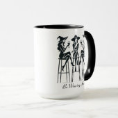 Be-Wine-ing Uur,Ellegante Heksen Wijn Nacht,Modern Mok (Voorkant rechts)