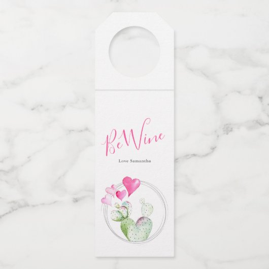Be Wine Valentijnse Party Ideeën Flessenhanger (Voorkant)