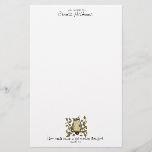 Be Wise - Stationery Briefpapier (Voorkant)