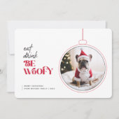 Be Woofy Family Pet Dog Puppy Photo Christmas Feestdagenkaart (Voorkant)