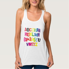 Be You Alphabet Grappige Rainbow Typografie Tanktop
