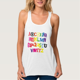 Be You Alphabet Grappige Rainbow Typografie Tanktop