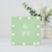 Be You Card – Green Self Love Inspirational Card (Staand voorkant)