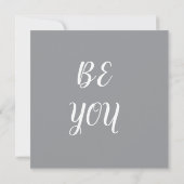 Be You Card – Minimal Motivational Greeting Card (Achterkant)