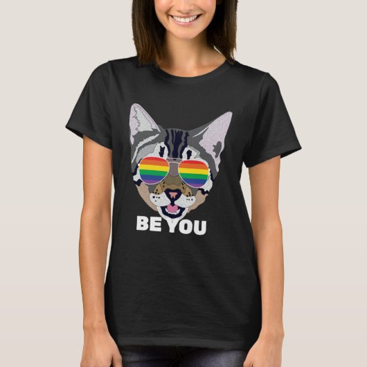 Be You Cat  Gay Pride T-shirt (Voorkant)
