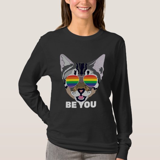 Be You Cat Gay Pride T-shirt (Voorkant)