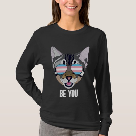 Be You  Cat Trans Pride T-shirt (Voorkant)