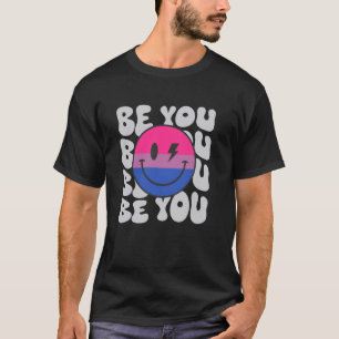 Be You Groovy Smile Face Hippie LGBTQ Biseksueel P T-shirt