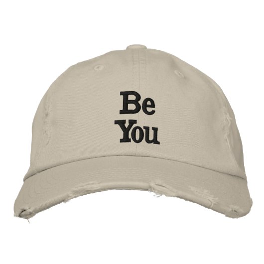 "Be You" Honkbal Pet met quotes (Voorkant)