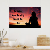 "BE YOU" Inspiration Wall Art Poster (Keuken)
