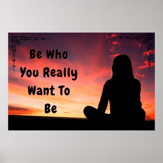 "BE YOU" Inspiration Wall Art Poster (Voorkant)