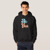 Be You  LGBTQ pride rainbow and trans flag Hoodie (Voorkant volledig)