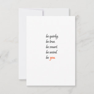 Be You - Motivatie verjaardag Kaart met Minimalis