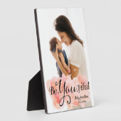 Be.You.Prachtige naam van Baby & Geboortedatum Fotoplaat (Zijkant)