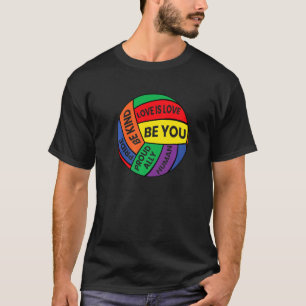 Be You Pride LGBTQ Gay LGBT Ally Rainbow Soccer Ba T-shirt