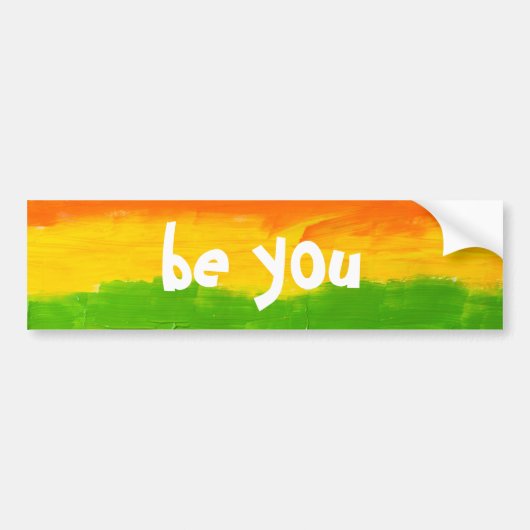 Be You Rainbow Kleuren LHBT Pride Bumpersticker (Voorkant)