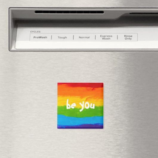 Be You Rainbow LGBT Magnet – Pride Month LGBTQ+ (Insitu (Vaatwasser))