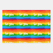Be You Rainbow LGBT Wrapping Papieren Bladen – Pri Inpakpapier Vel (Voorkant 2)