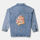 Be You Retro Pride Rainbow LGBTQ Denim Jacket (Achterkant)