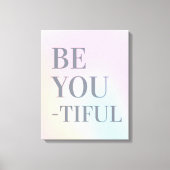 Be You Tiful lente kleuren citaat canvas print (Voorkant)