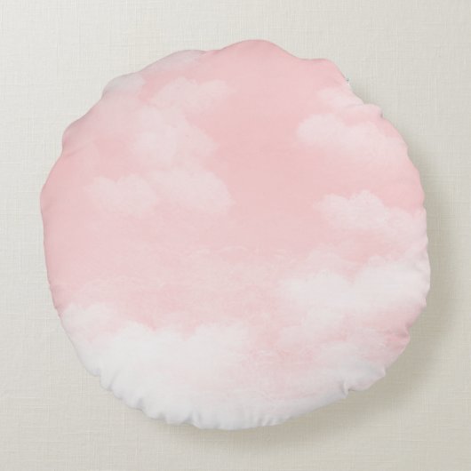 Be-You-Tiful Paleis in de Roze Wolk Burp Doek Rond Kussen (Achterkant)