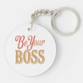 "Be Your Boss" is een kleurrijke design Sleutelhan Sleutelhanger (Achterkant)