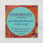 “Be Your Own Beautiful” Inspirivity Vriendelijkhei Vierkante Visitekaartje (Achterkant)