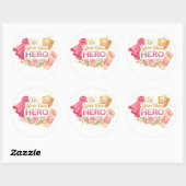 Be your own hero ronde sticker (Vel)