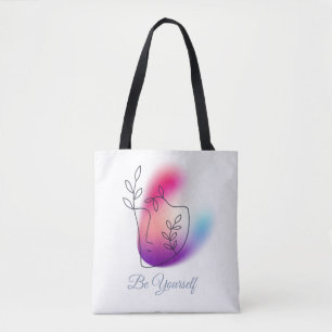"Be Yourself" All-Over-Print Canvas tas