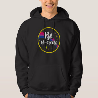 Be Yourself Bisexual Rainbow Bi Pride Flag Lgbtq W Hoodie
