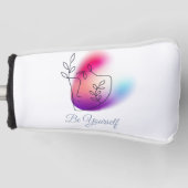 "Be Yourself" Design Putter Hoesje Golfheadcover (Voorkant)