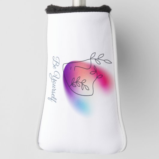 "Be Yourself" Design Putter Hoesje Golfheadcover (Draai 90)
