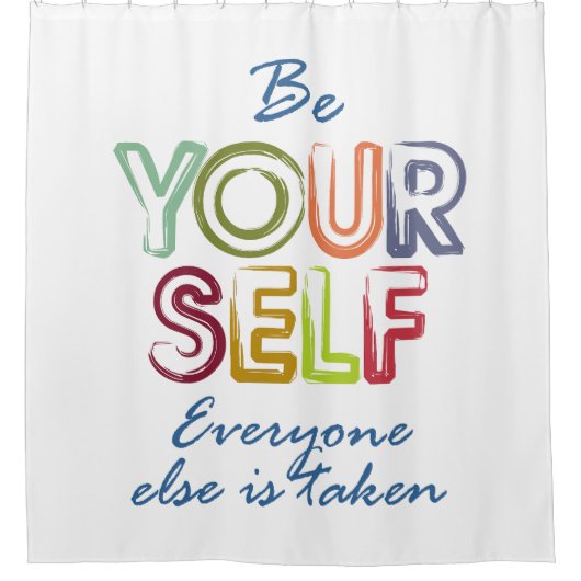 Be yourself douchegordijn (Voorkant)