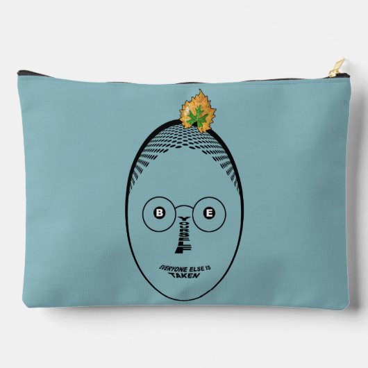 Be Yourself Face, Black Ink Accessory Pouch  Etui (Achterkant)