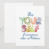 Be yourself feestdagenkaart (Voorkant / Achterkant)