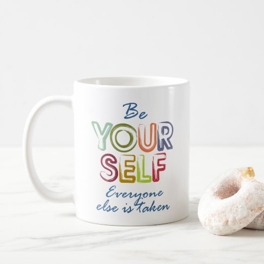Be yourself koffiemok (Met donut)