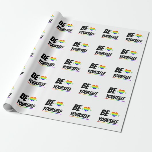 Be yourself  | LGBTQ+ Pride  Cadeaupapier (Uitgerold)