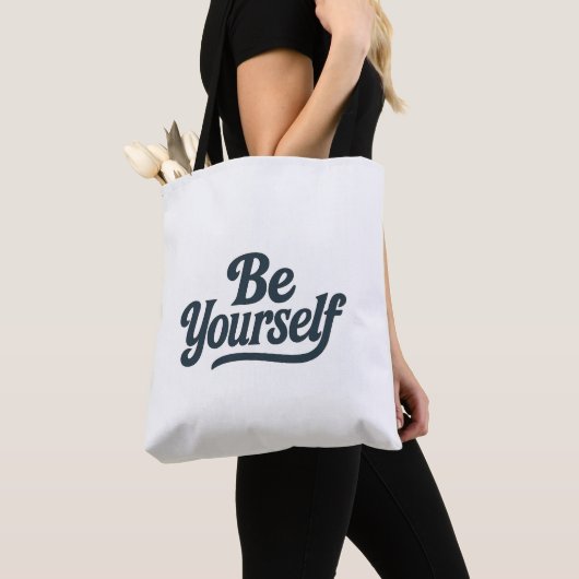 Be Yourself Motivational Canvas Tote Bag (Dichtbij)