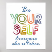 Be yourself poster (Voorkant)