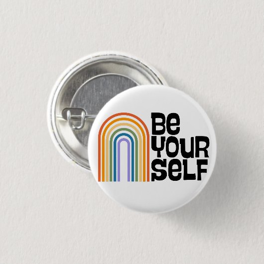 Be Yourself Ronde Button 3,2 Cm (Voorkant /achterkant)