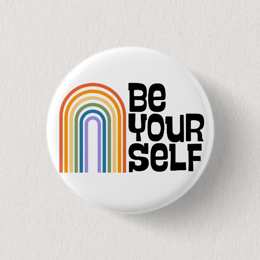 Be Yourself Ronde Button 3,2 Cm (Voorkant)