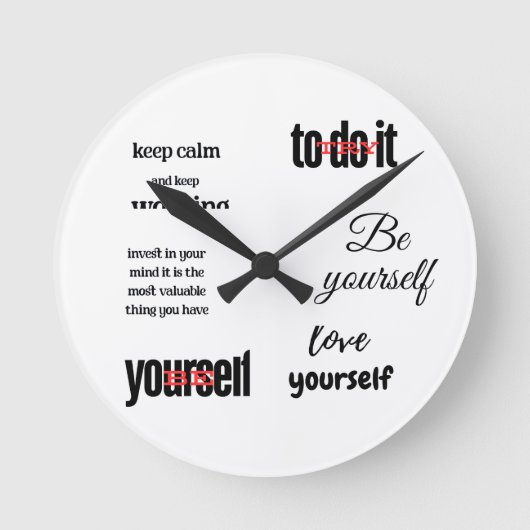 Be yourself ronde klok (Voorkant)