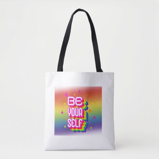 Be yourself tote bag (Voorkant)
