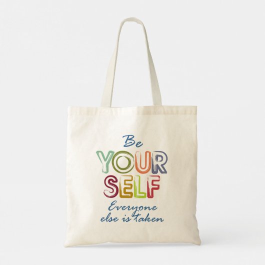Be yourself tote bag (Achterkant)